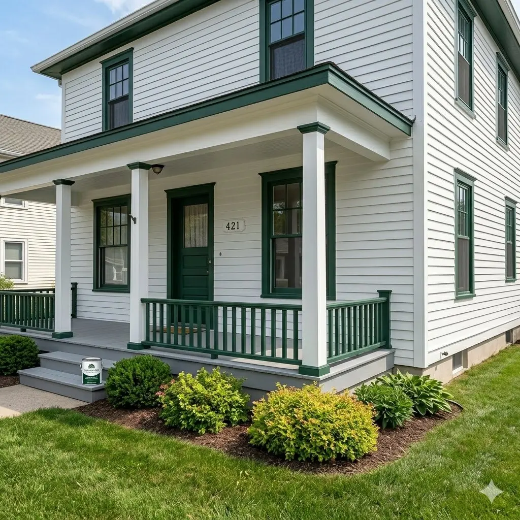 Wesley Chapel house painted exterior before and after