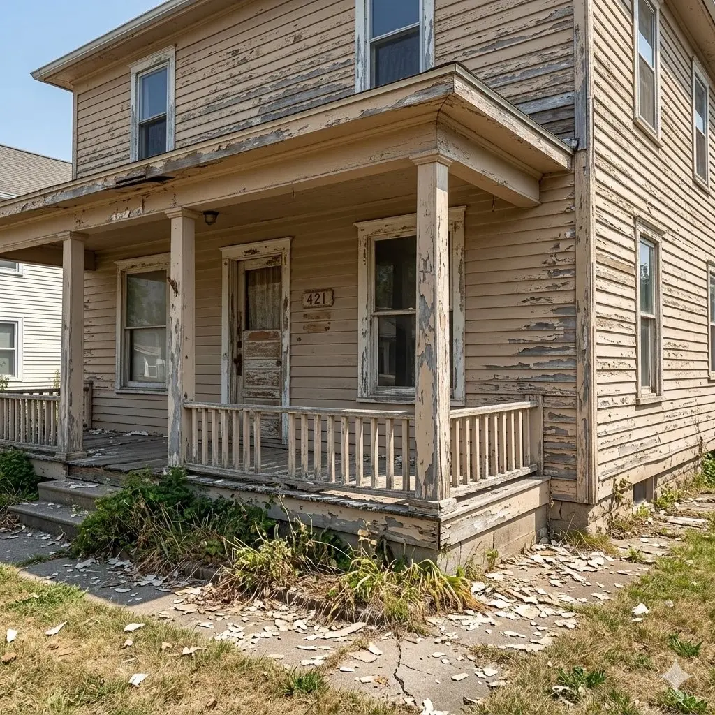 Before: Before: faded exterior stucco